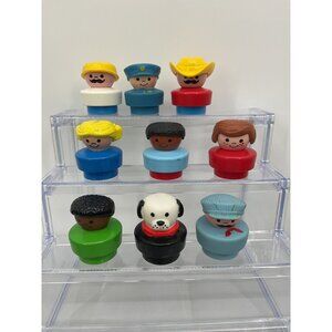 Fisher Price Chunky Little People Set Of 9 Figures Vintage Collectible Toys